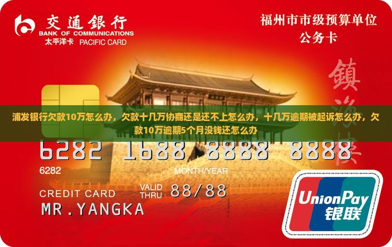 浦发银行欠款10万怎么办