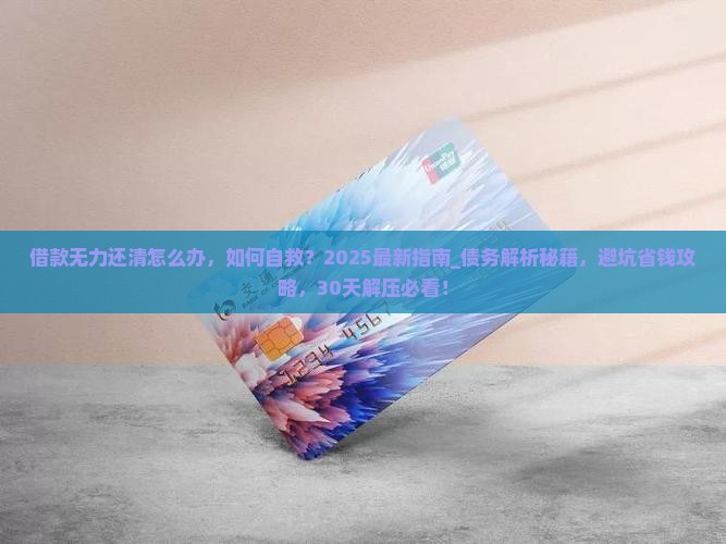 借款无力还清怎么办
