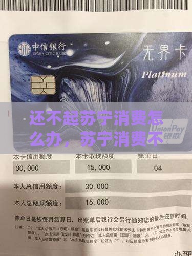 还不起苏宁消费怎么办