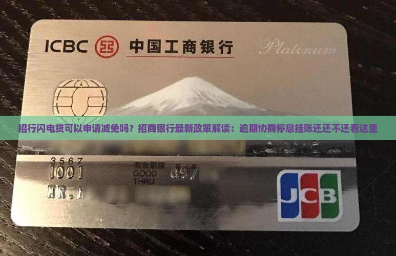 招行闪电贷可以申请减免吗