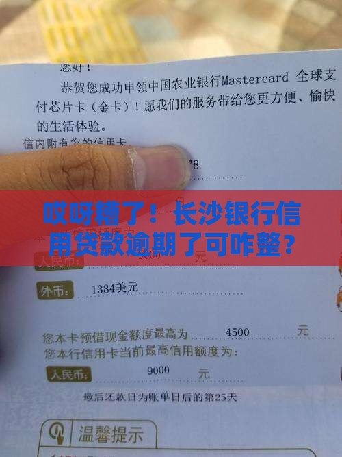 长沙银行信用贷款逾期怎么处理