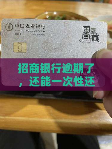 招商银行逾期一次性还款