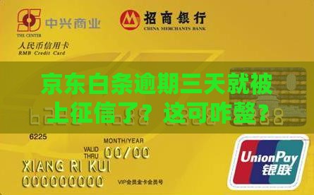 京东白条逾期3天上征信了
