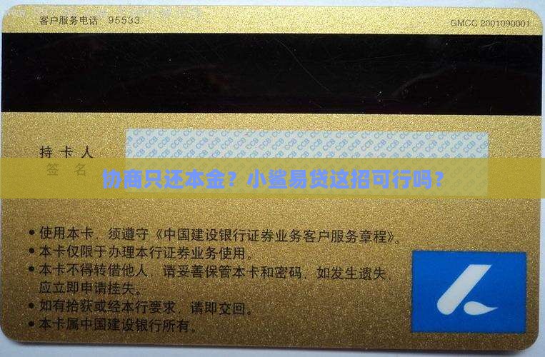 小鲨易贷可以协商还本金吗