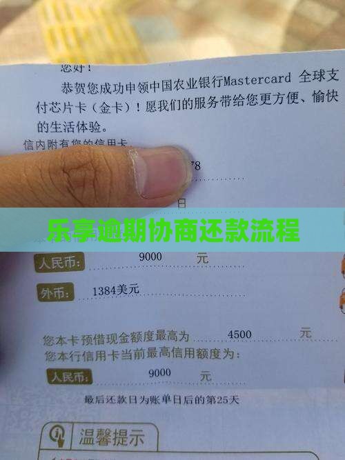 乐享逾期协商还款流程