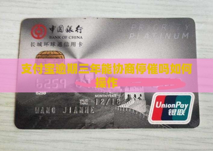 支付宝逾期三年能协商停催吗如何操作