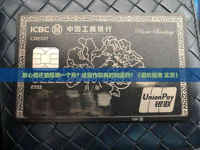 放心借可以延期一个月还款吗