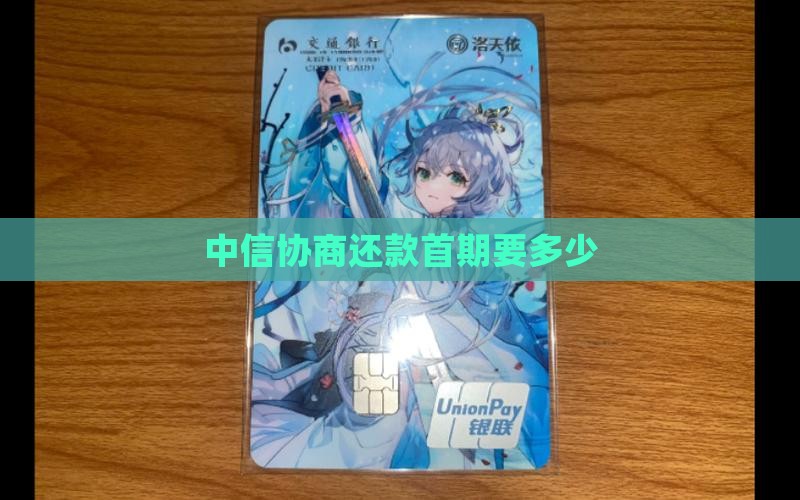 中信协商还款首期要多少