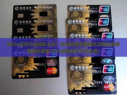 招行e招贷已逾期怎么办处理方式