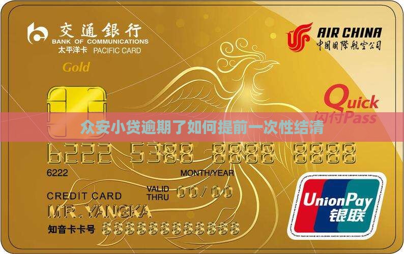 众安小贷逾期了如何提前一次性结清