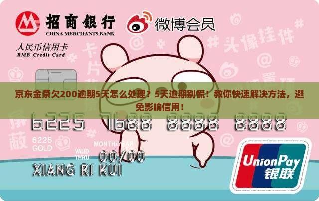京东金条欠200逾期5天怎么处理