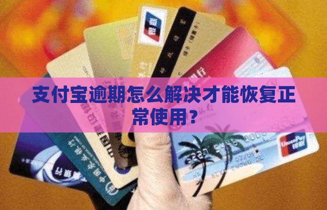 支付宝网银逾期怎么解决