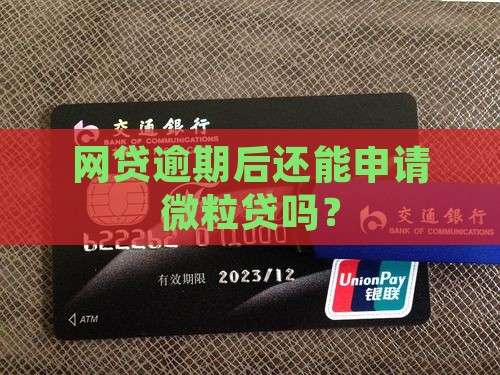 网贷逾期后能否申请微粒贷