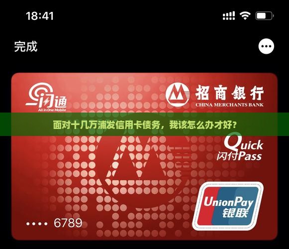 欠浦发银行信用卡十几万该怎么办
