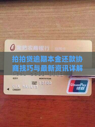 拍拍贷本金还款协商技巧详解