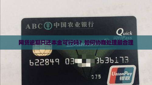 网贷逾期能只还本金行吗如何处理最合理