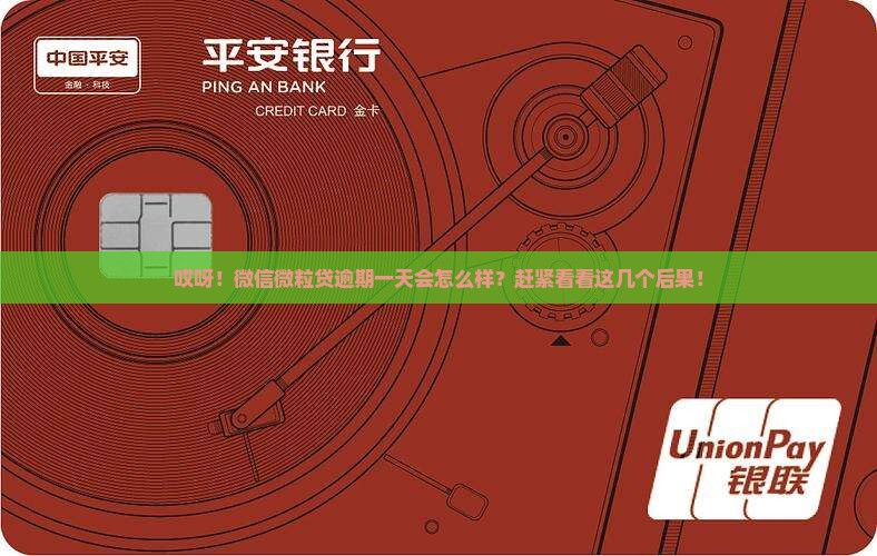 微信微粒贷逾期一天会有什么后果