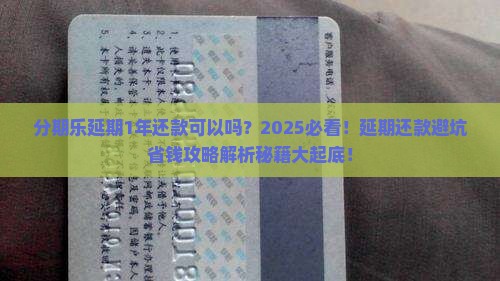 分期乐延期1年还款可以吗