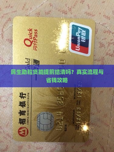 民生助粒贷可以提前结清吗