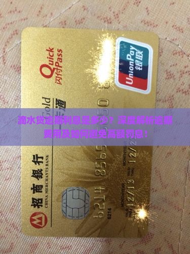 滴水贷逾期利息是多少
