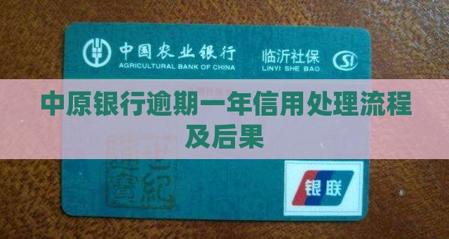 中原银行逾期一年后的处理流程及后果