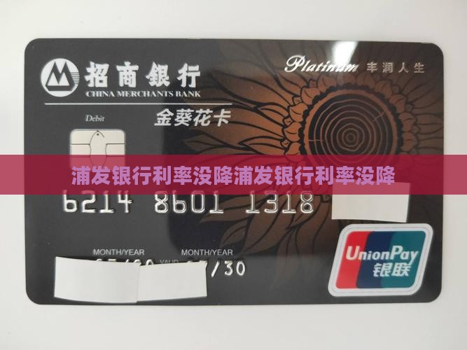 浦发银行利率没降