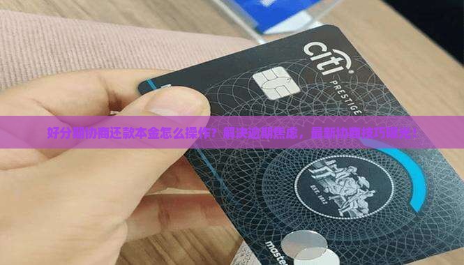 好分期协商还款本金如何操作