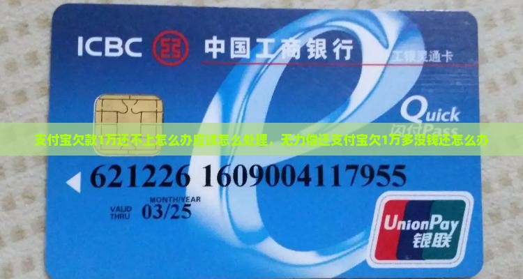 支付宝欠款1万还不上怎么办应该怎么处理