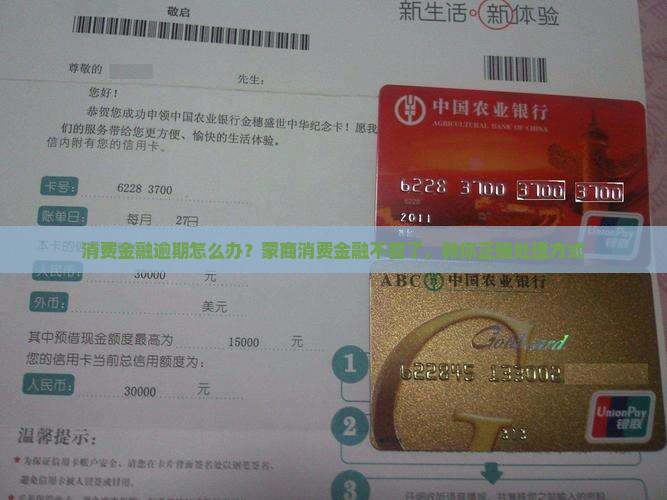 蒙商消费金融逾期客服不管怎么办