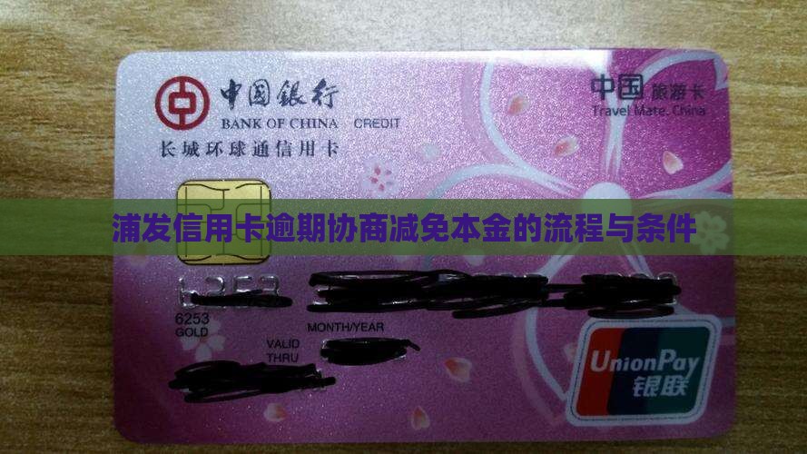 浦发协商减免本金流程及条件