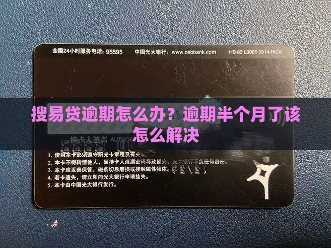 搜易贷逾期半个月了怎么办