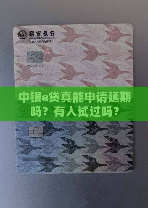 中银e贷可以协商延期吗