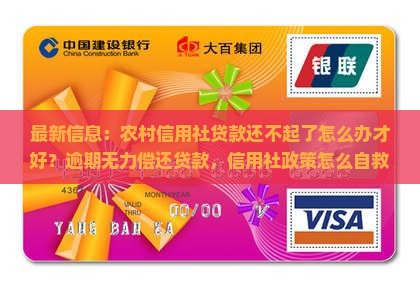 还不起农村信用社贷款怎么办才好