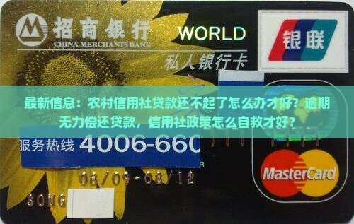 还不起农村信用社贷款怎么办才好