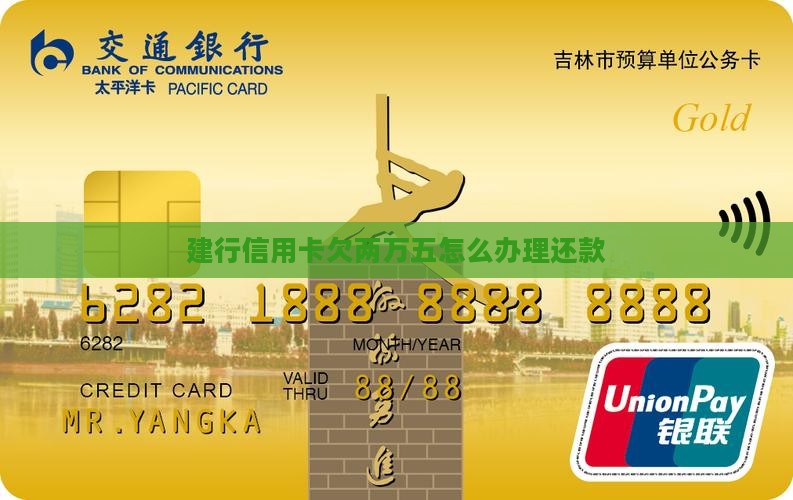 建行信用卡欠两万五怎么办理还款