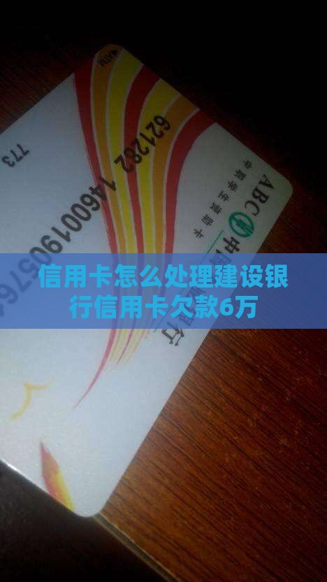 建设银行信用卡欠款6万如何处理