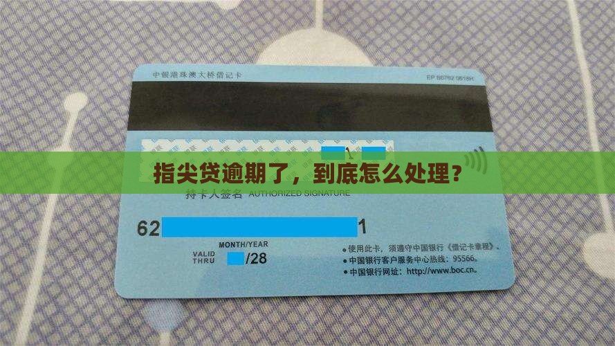 指尖贷逾期经历怎么处理