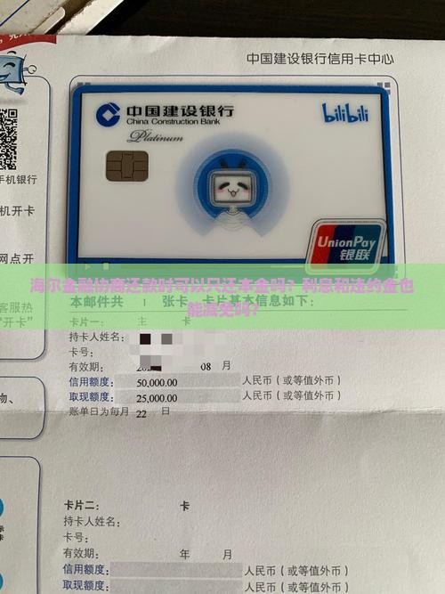 海尔金融可以协商还本金吗