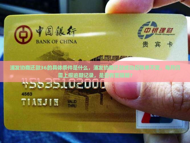 浦发协商还款36的具体条件是什么