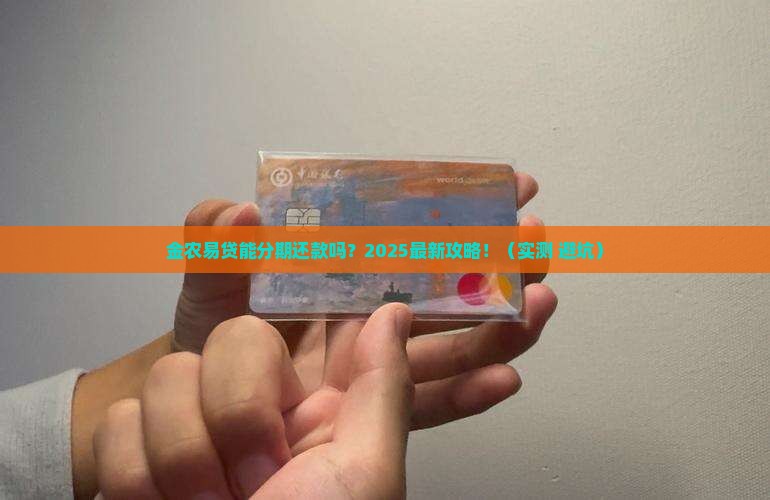 金农易贷可以分期还款吗分期还款流程及要求