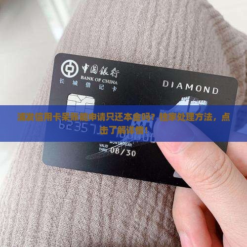 浦发信用卡呆账能申请只还本金吗