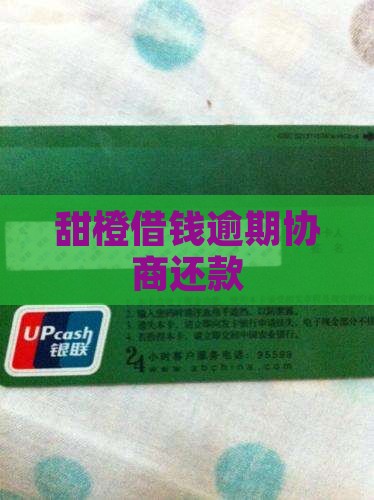 甜橙借钱协商还款