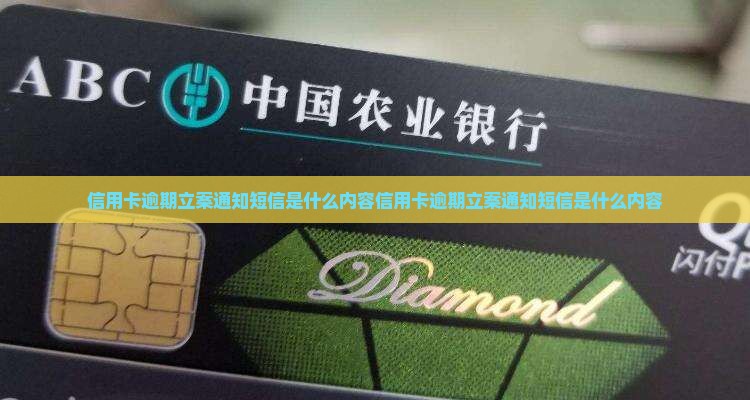 信用卡逾期立案通知短信是什么内容