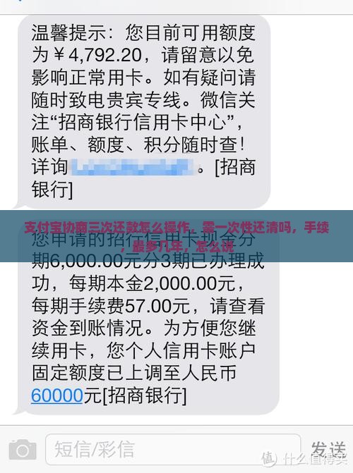 支付宝协商三次还款怎么操作