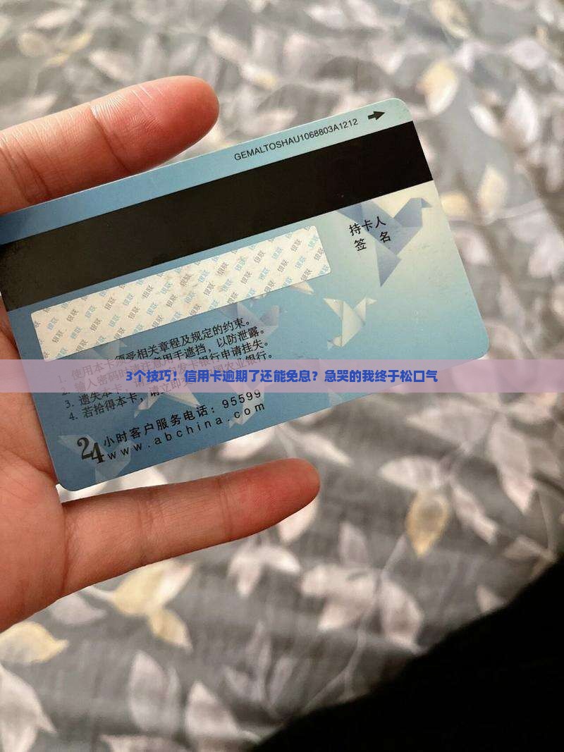 信用卡逾期如何免息处理