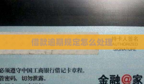 借款逾期有规定怎么处理