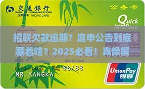 招联欠款逾期发来庭申公告内容详解