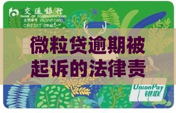 微粒贷逾期被起诉会怎么判法律责任如何界定