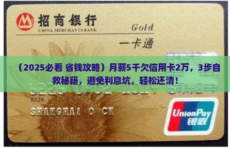 欠信用卡2万如何还清欠款有效方法