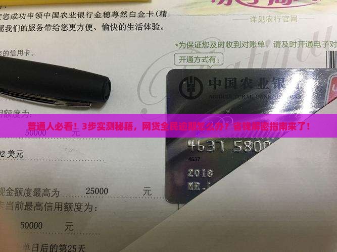 网贷大面积全民逾期怎么解决